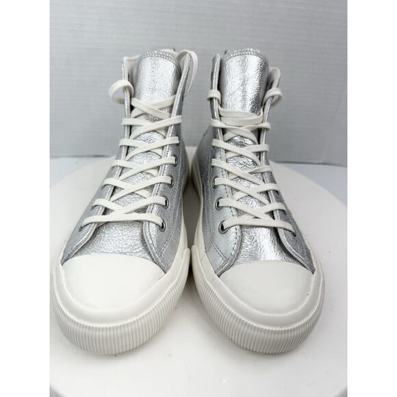PF Flyers Sneakers Womens Size 7 Hi-Tops Sandlot Silver Metallic Special Edition - Picture 4 of 10
